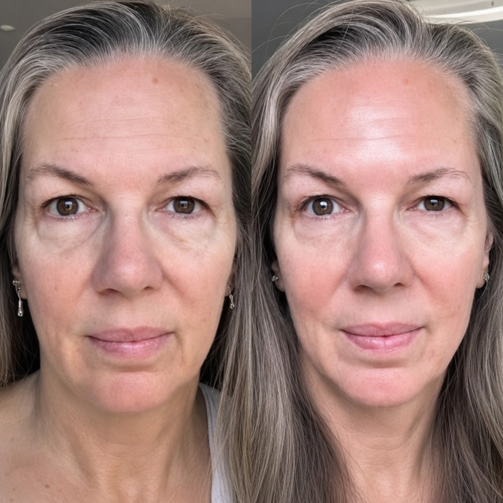 Customer before and after