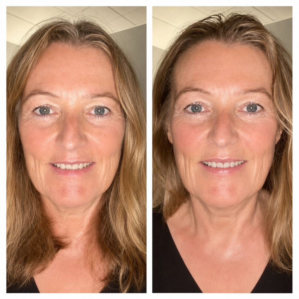 Customer before and after