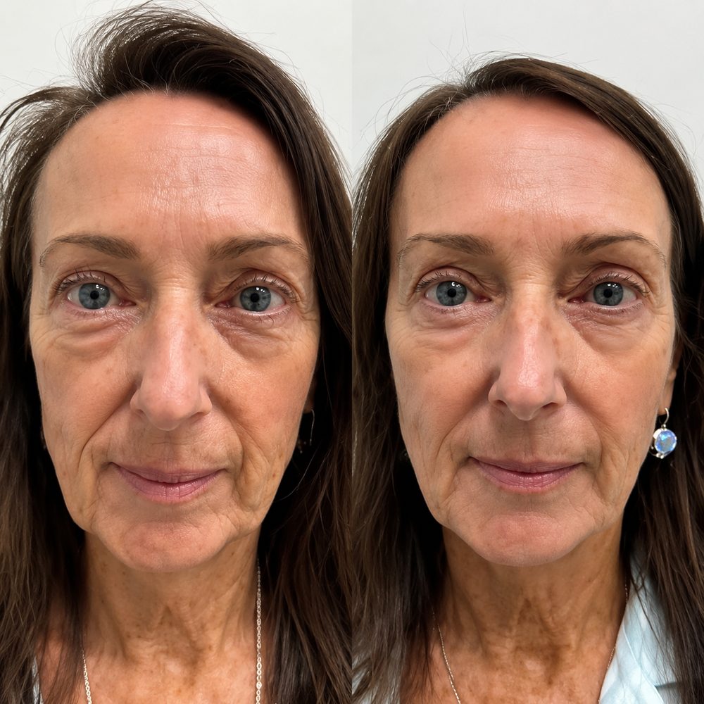 Sandra before and after using TECA Skin Repair Cream