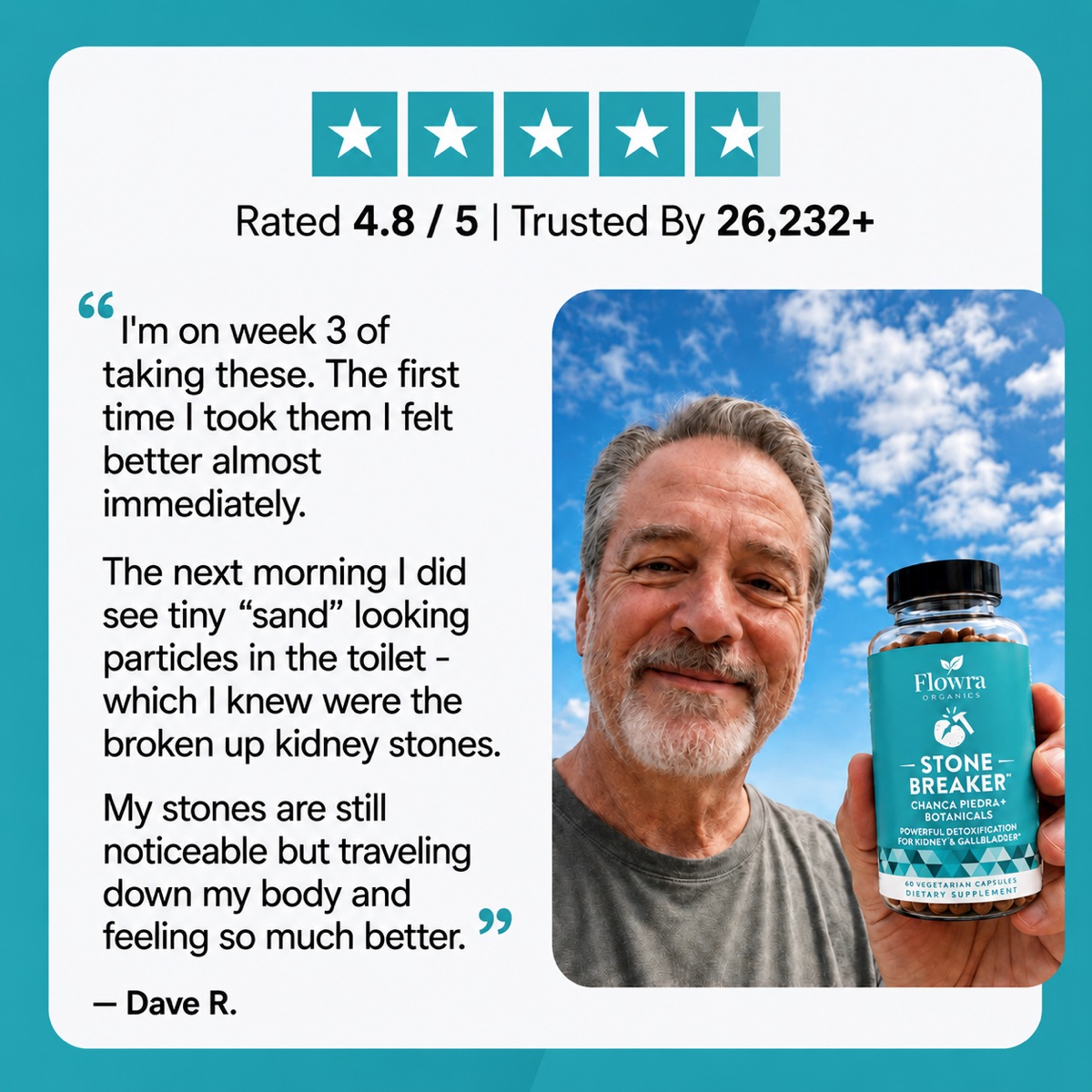 Verified customer review