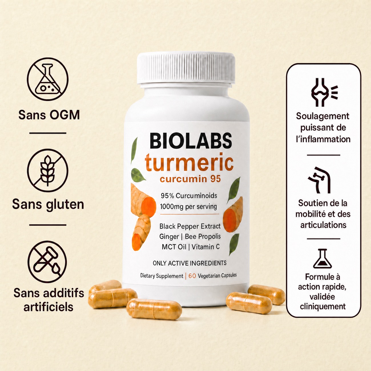 Biolabs – Curcuma Curcumine 1000mg
