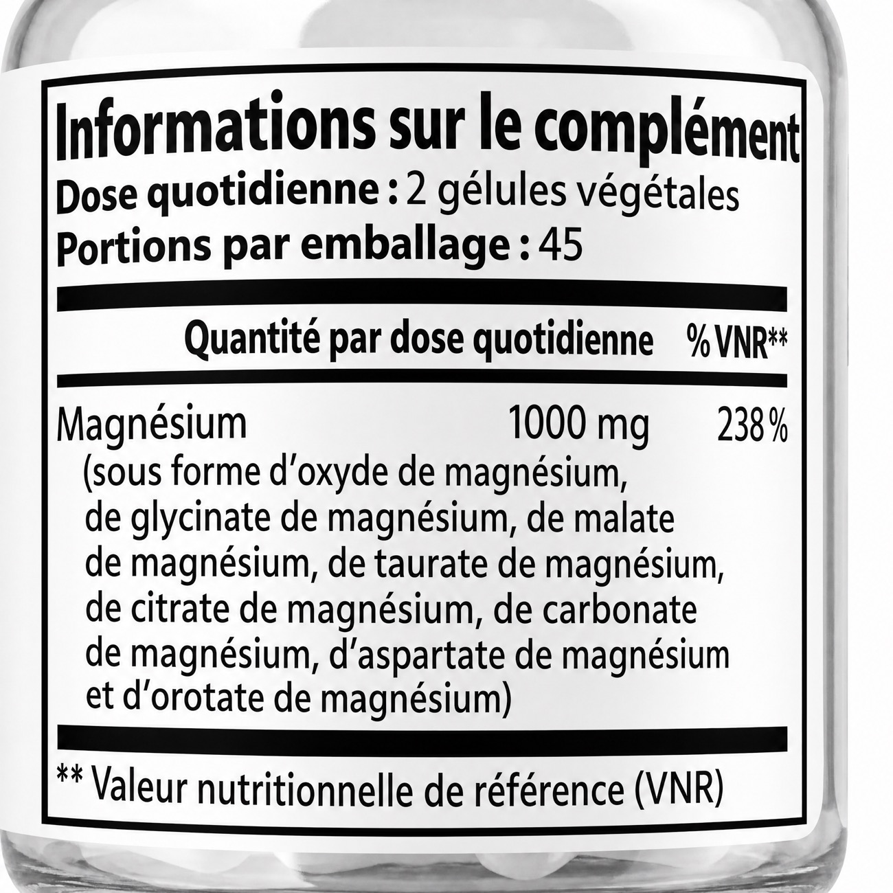 Informations sur le complément