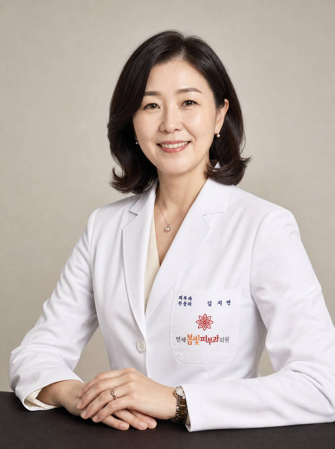 Dr. Kim, Korean dermatologist with 25 years of clinical practice at Spring Light Dermatology Clinic, Seoul