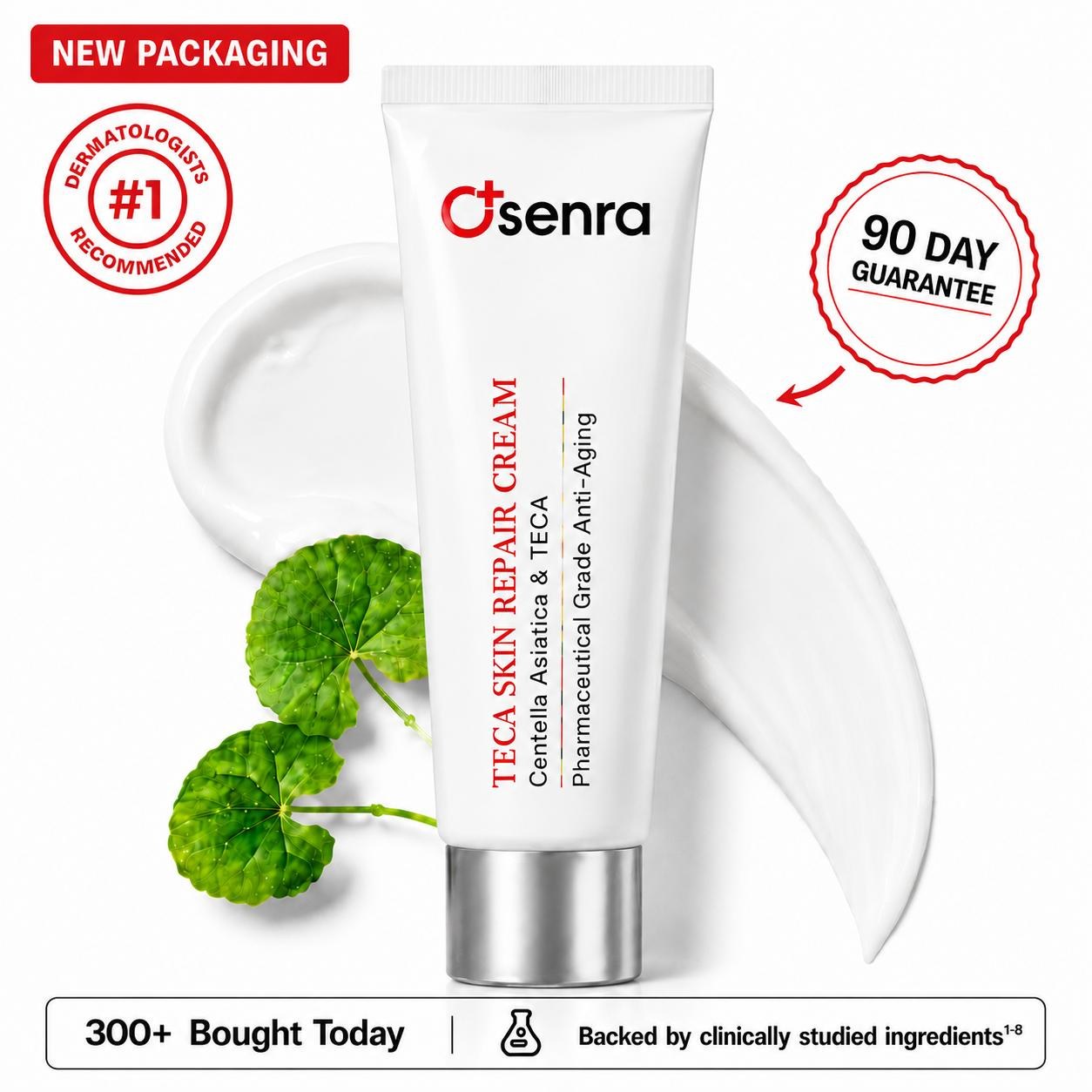 Osenra TECA Skin Repair Cream — new packaging, dermatologists #1 recommended, 90 day guarantee
